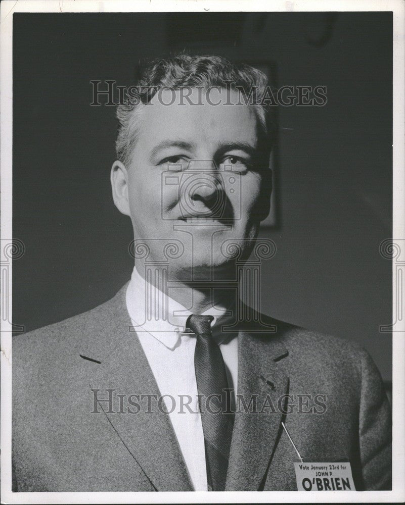 1962 Press Photo John P. O&#39;Brien  Democratic Candidate - Historic Images