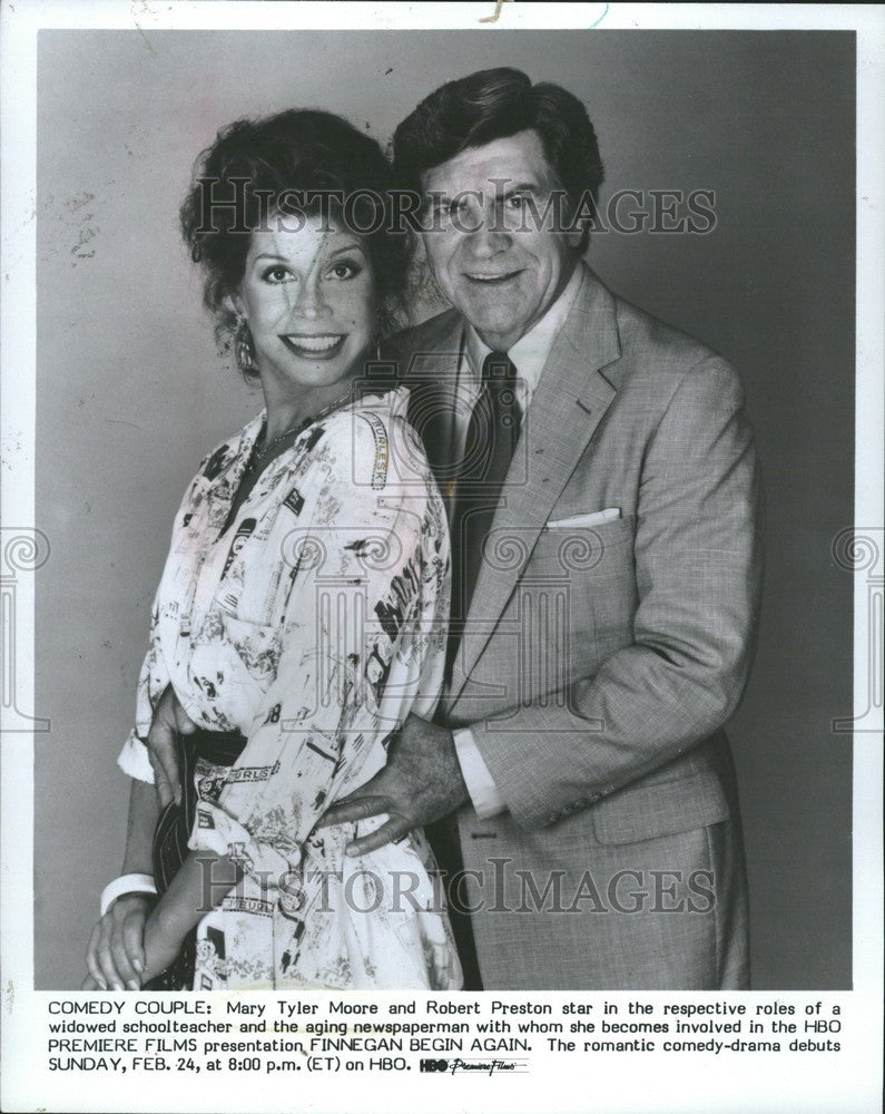 1985 Press Photo Mary Tyler Moore Robert Preston Film - Historic Images