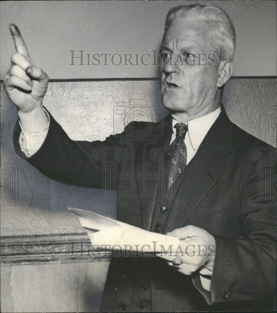 1934 Press Photo George J (Shorty) Moran President D.A. - Historic Images