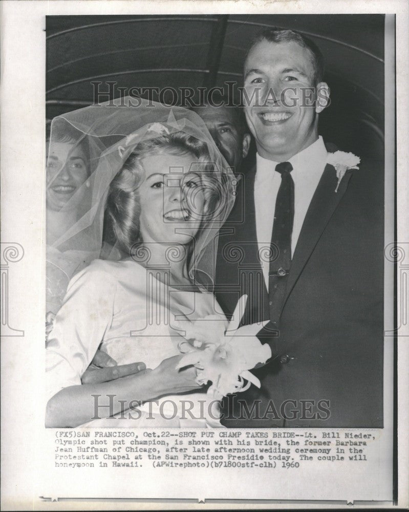 1960 Press Photo Bill Nieder Olympian Shot Put Baraba J - Historic Images