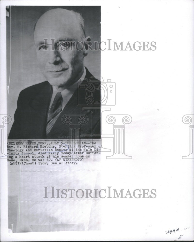 1962 Press Photo richard niebuhr heart attack - Historic Images