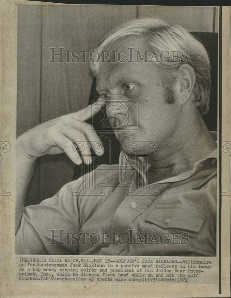 1971 Press Photo Millionaire golfer Jack Nicklaus - Historic Images