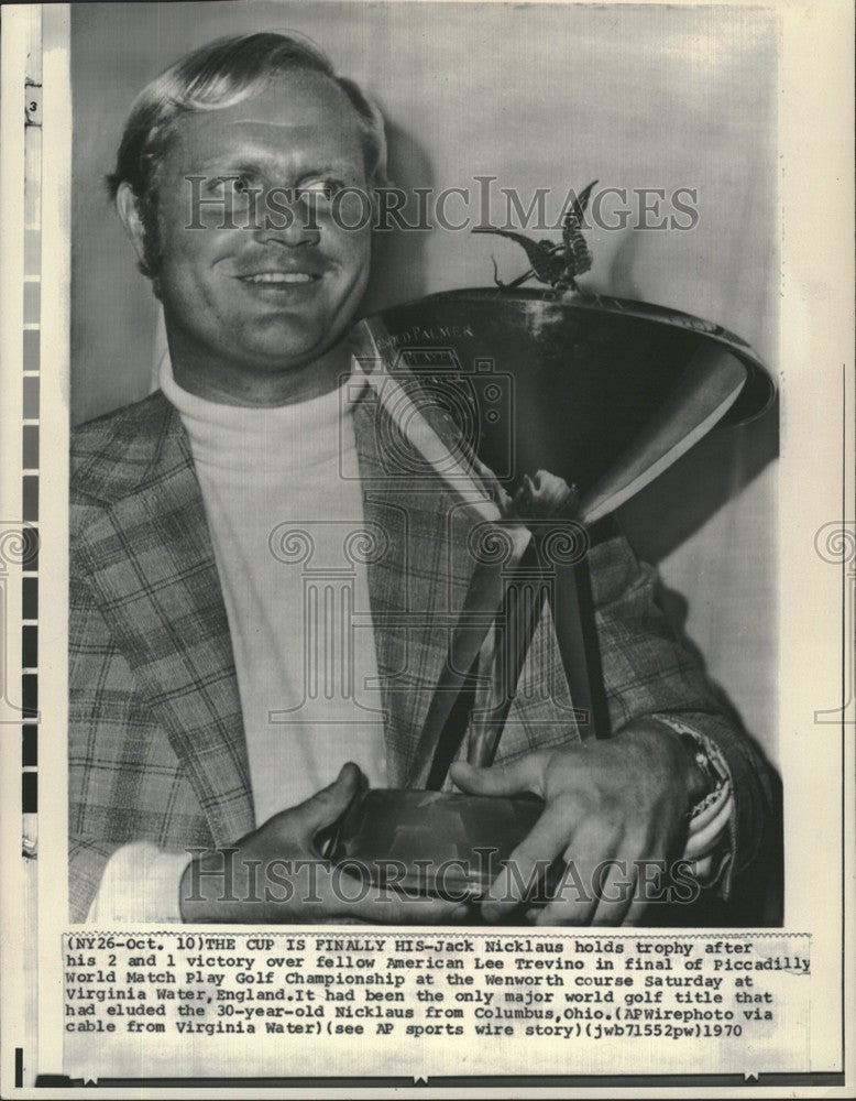 1970 Press Photo Jack Nicklaus Piccadilly World Match - Historic Images