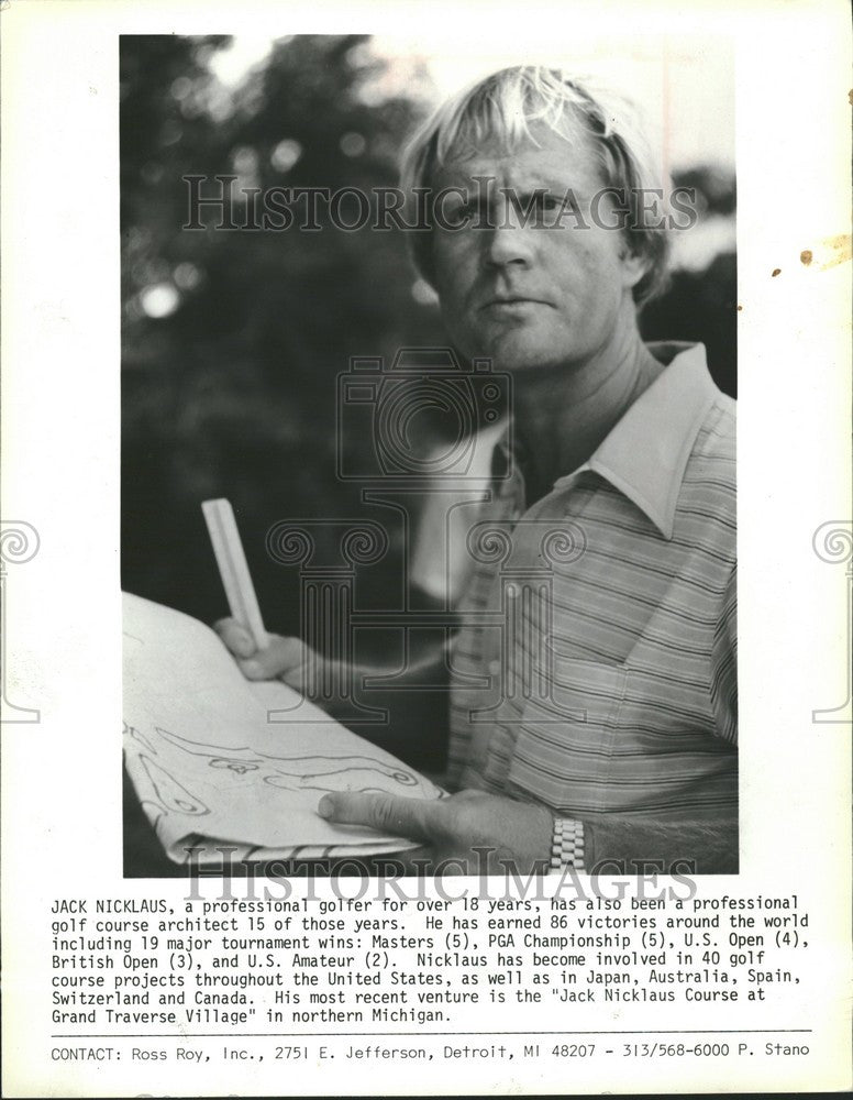 Press Photo Jack Nicklaus Professional Golfer Tour - Historic Images