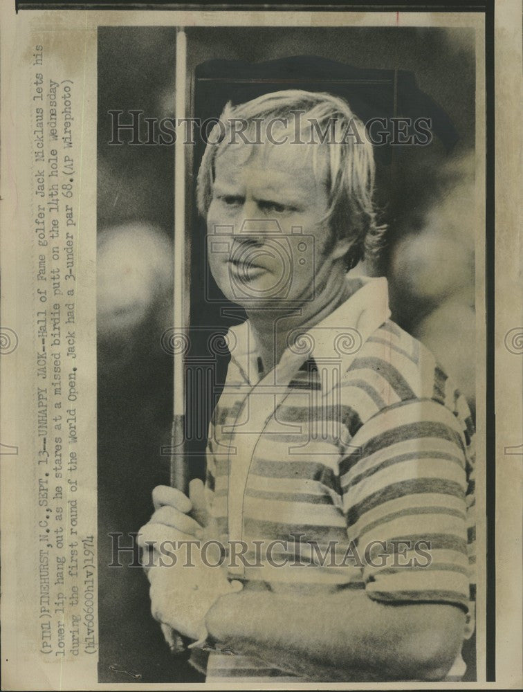 1974 Press Photo jack nicklaus hall of fame golfer - Historic Images