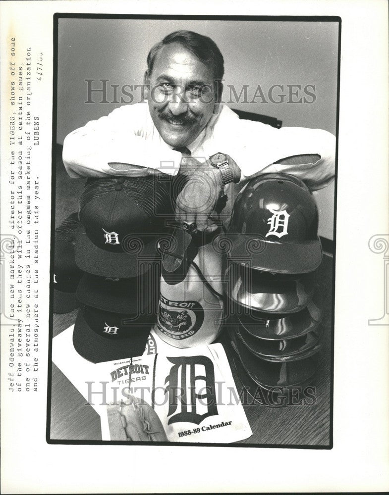 1988 Press Photo Odenwald marketing TIGERS items games - Historic Images