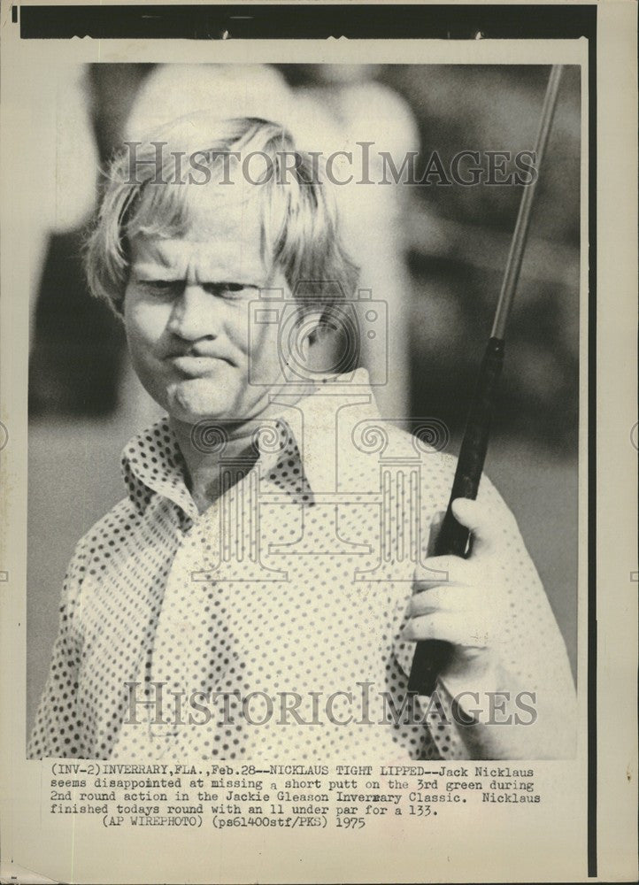 1975 Press Photo Jack Nicklaus Jackie Gleason Classic - Historic Images