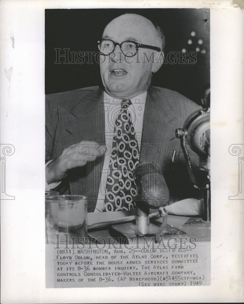 1949 Press Photo Floyd Odlum lawyer  industrialist. - Historic Images