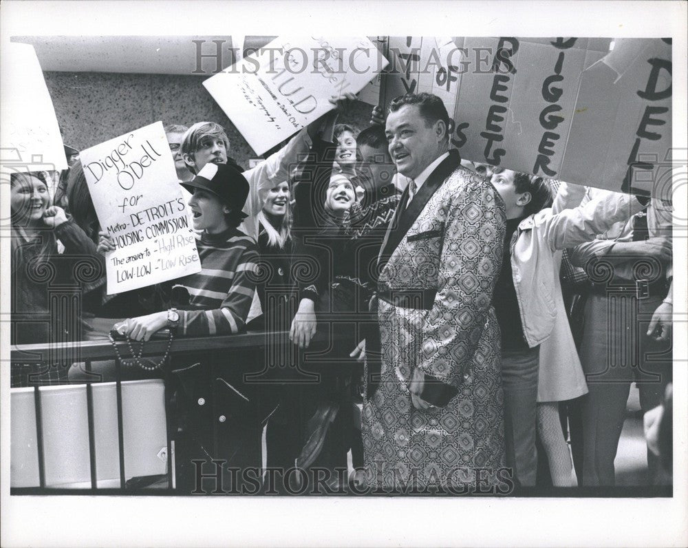 1968 Press Photo O DELL FOR DETROITS HOUSING COMMISSION - Historic Images