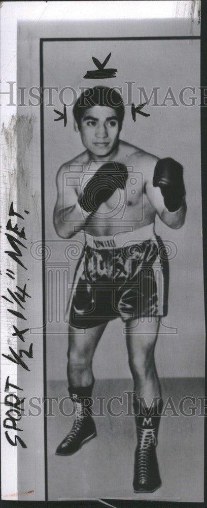 1958 Press Photo Ricardo Moreno Boxer Mexican - Historic Images