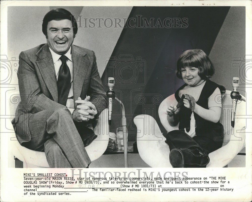 1974 Press Photo Mason Reese The Mike Douglas Show TV - Historic Images