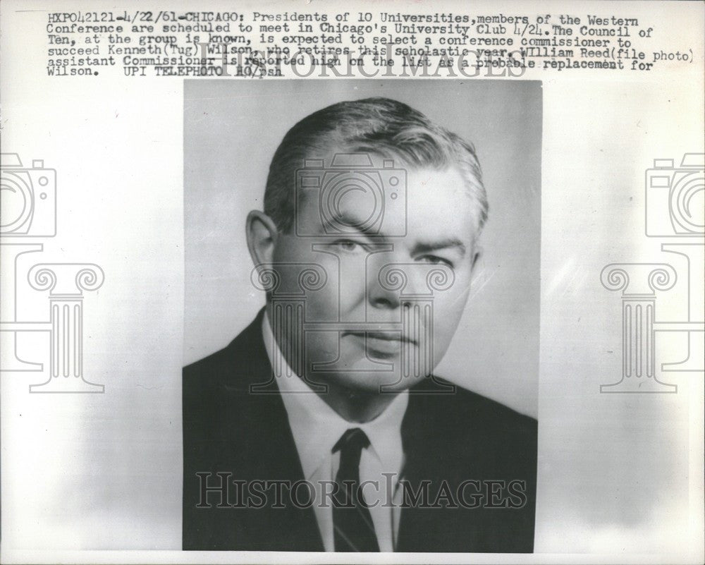 1961 Press Photo William Reed assistant commissioner - Historic Images