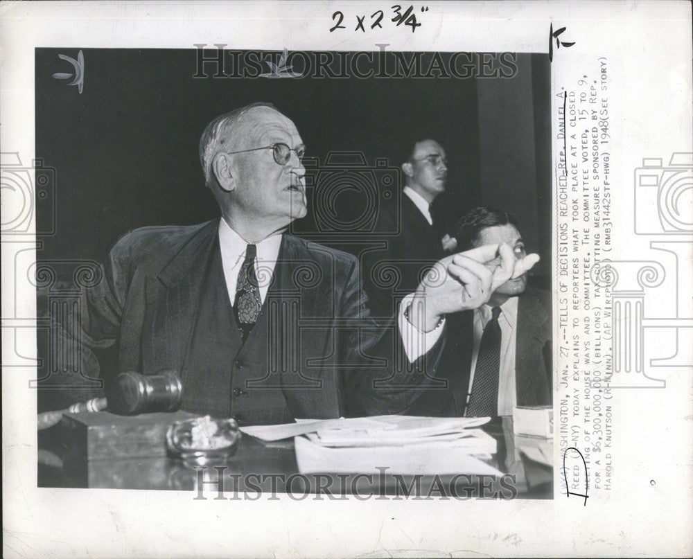 1948 Press Photo daniel reed house ways and committee - Historic Images