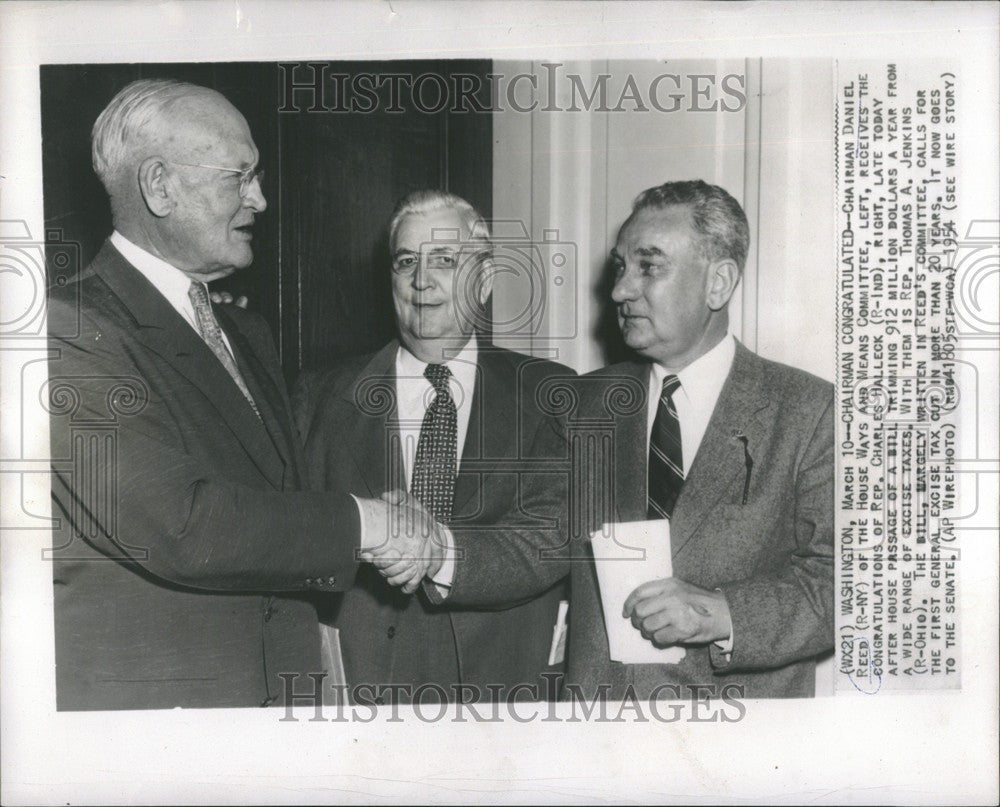 1954 Press Photo daniel reed house ways and committee - Historic Images