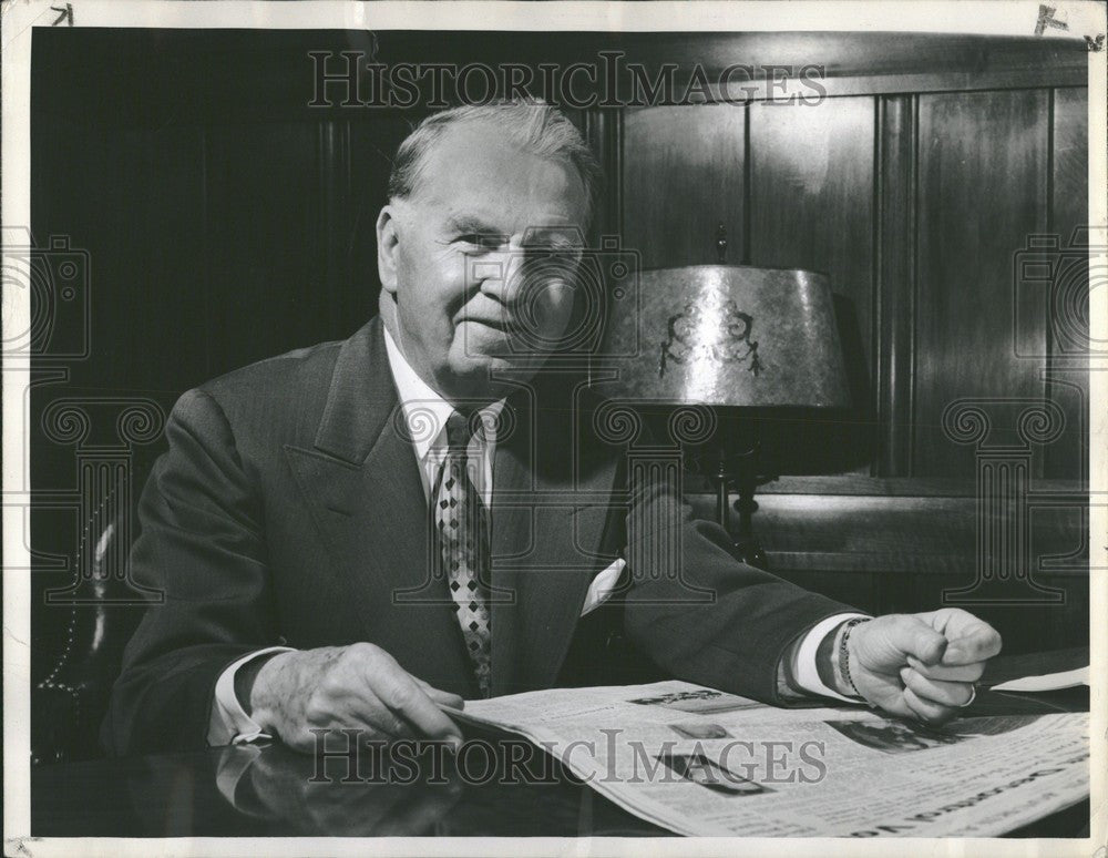 1950 Press Photo J. H. Barry Knight Newspapers Manager - Historic Images