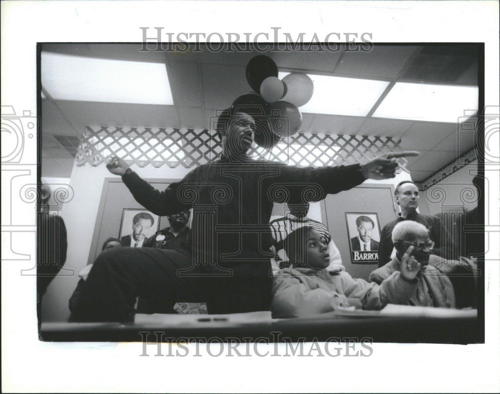 1989 Press Photo Tom Barrow candidate Stephanie Greene - Historic Images