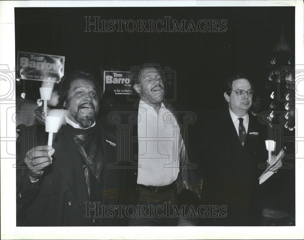 1989 Press Photo Tom Barrow Rev. Loyce Lester Wm Quick - Historic Images