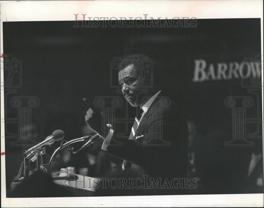 1989 Press Photo Tom Barrow Cobo Hall fund raiser - Historic Images