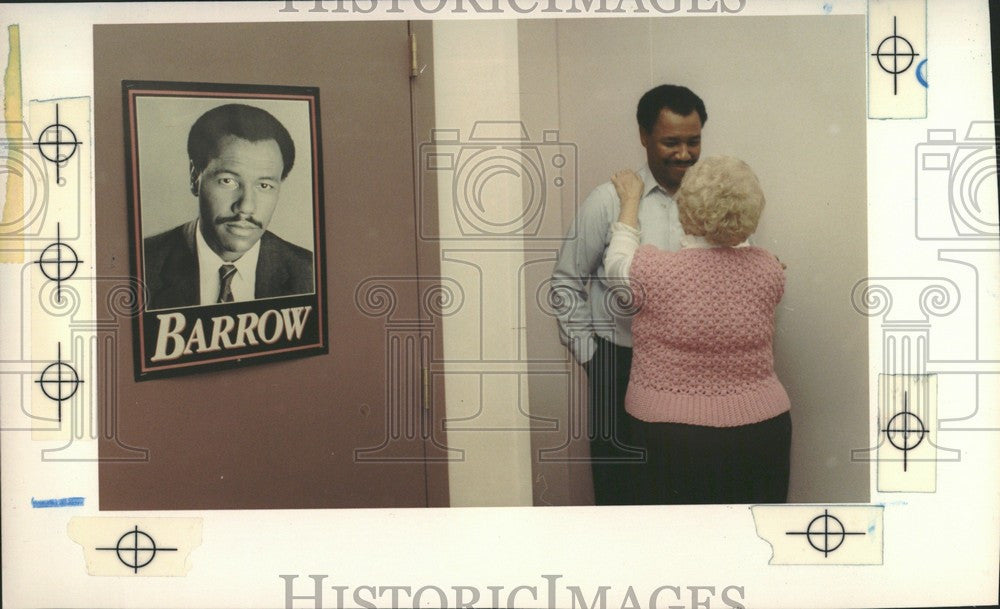 1989 Press Photo Tom Barrow Detroit Politician - Historic Images