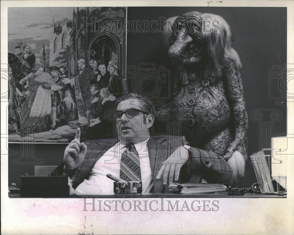 1973 Press Photo Ivan Barris president Detroit Bar - Historic Images