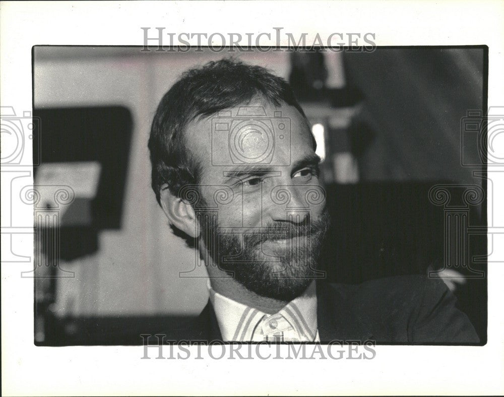 1987 Press Photo David Barrett composer musician - Historic Images