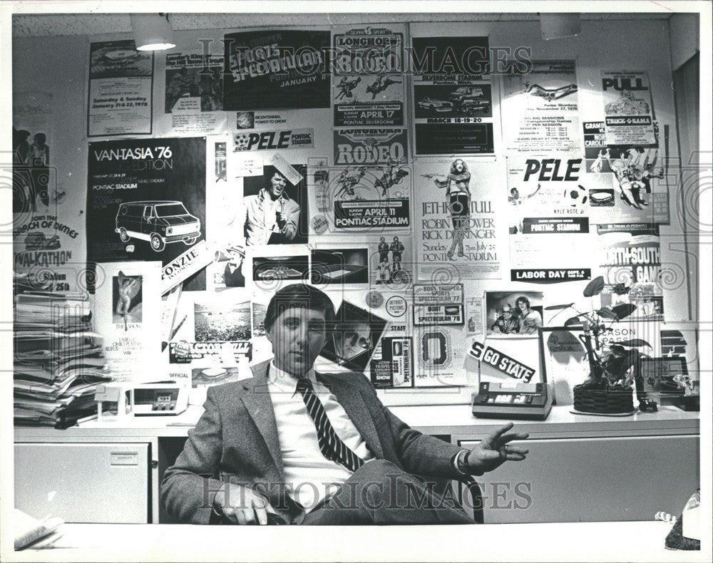 1981 Press Photo Gerald Baron Pontiac Silverdome - Historic Images