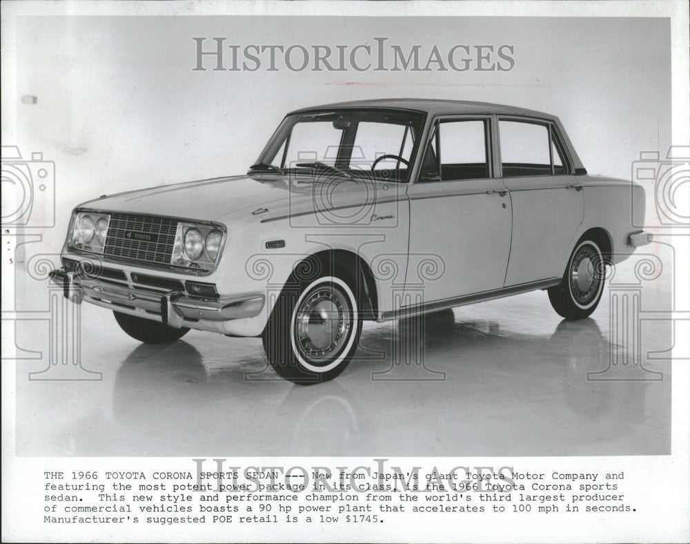 1965 Press Photo Torota Corona Sports Car - Historic Images