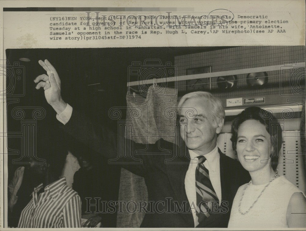 1974 Press Photo howard samuels governor candidate NY - Historic Images