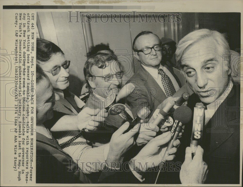 1974 Press Photo Howard Samuels Hugh carey Governor - Historic Images