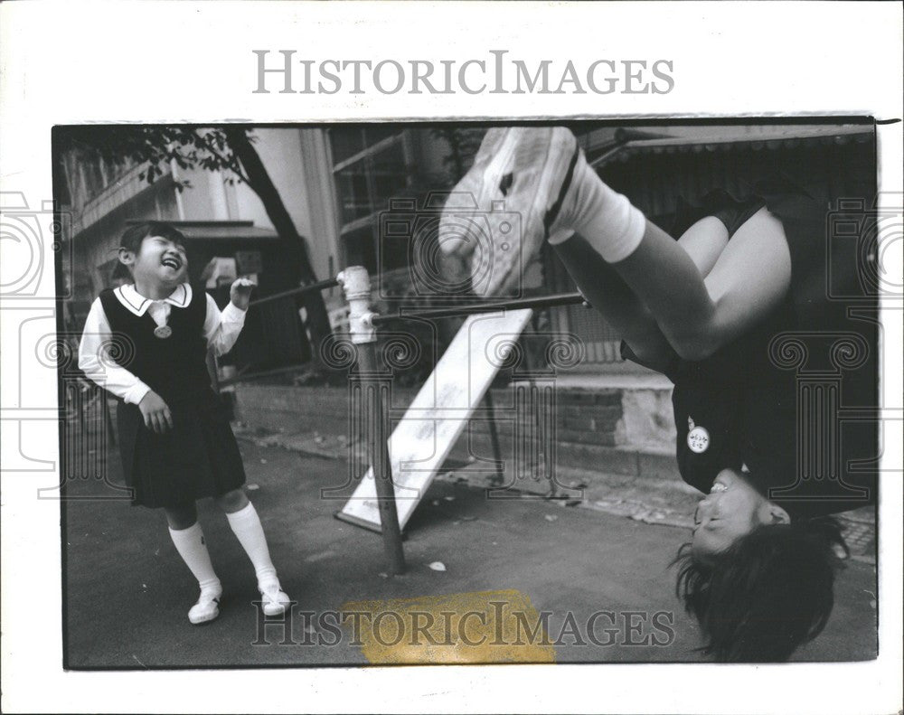 1991 Press Photo Japanese Students United States - Historic Images