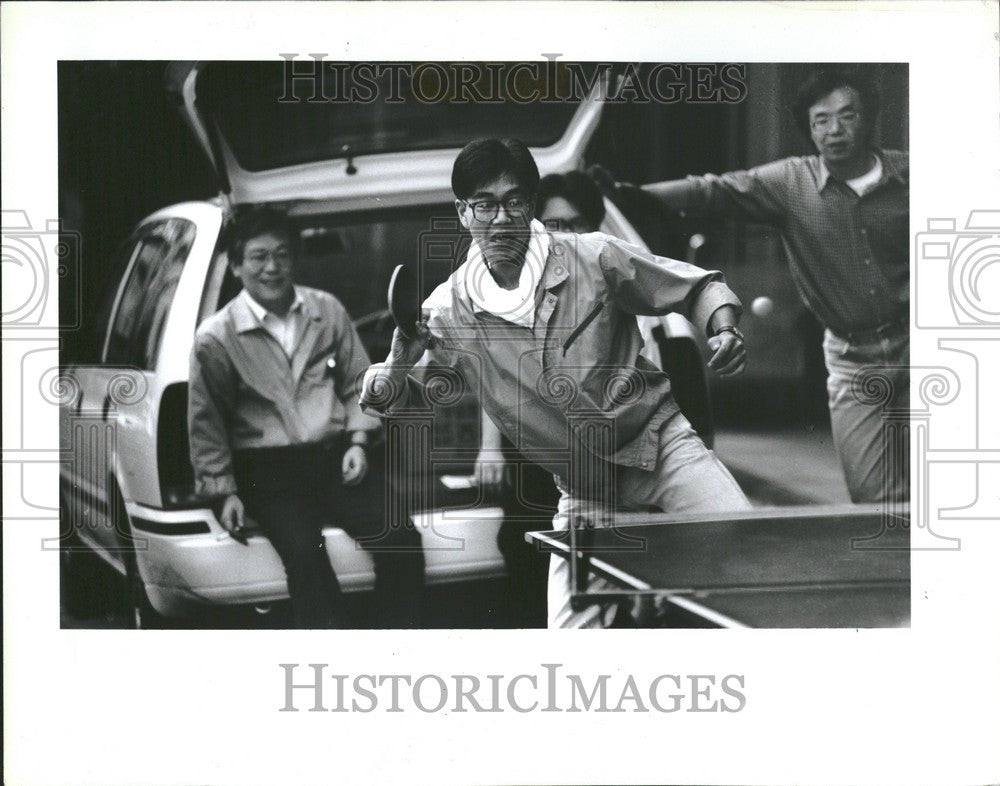 1991 Press Photo Morikita Shuppan ping pong employees - Historic Images