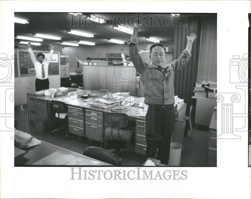 1991 Press Photo Masamori Nohara Tokyo exercise - Historic Images