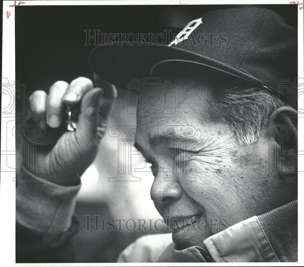 1983 Press Photo Domingo Pancho Tiger Stadium - Historic Images