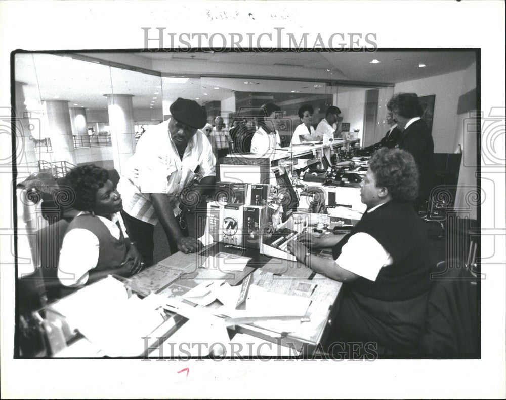 1992 Press Photo Northwest Airlines reservation ticket - Historic Images