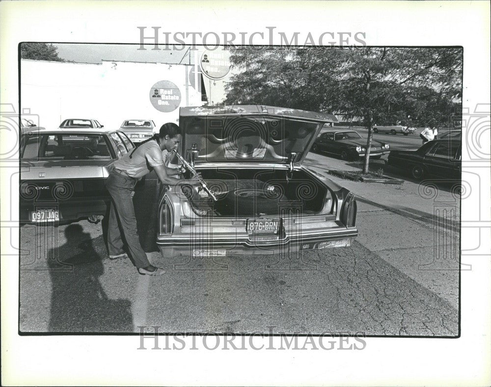 1985 Press Photo Bryon Corrothers school Jazz Band - Historic Images