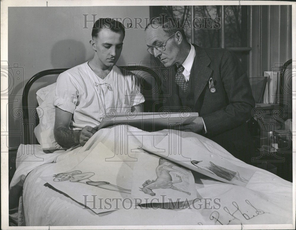 1945 Press Photo Papsdorf  US Marine Hospital - Historic Images