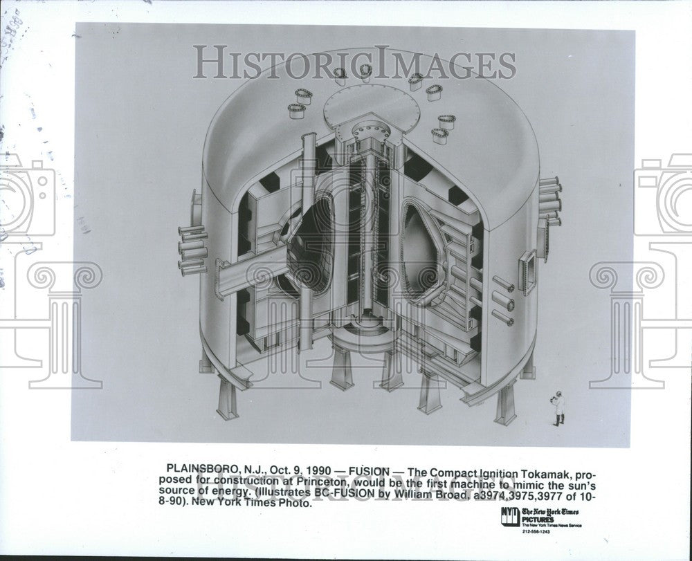 1990 Press Photo Compact Ignition Tokamak Energy Sun - Historic Images