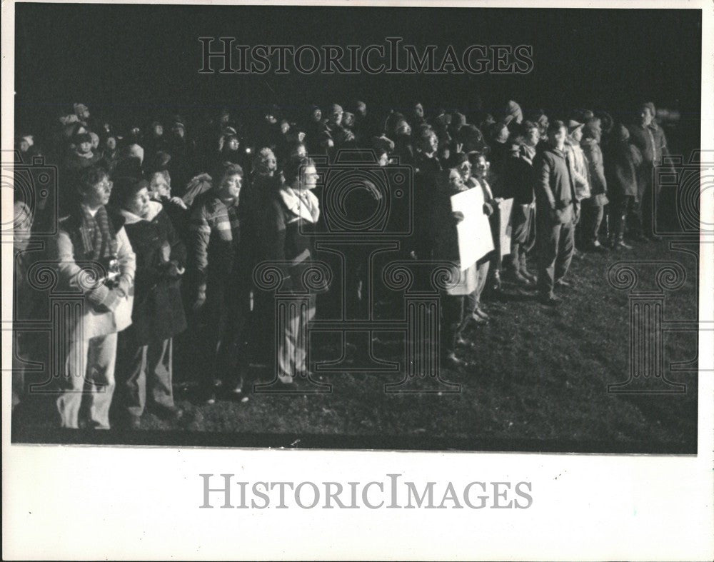 1983 Press Photo Nuclear weapons- Demonstration Protest - Historic Images