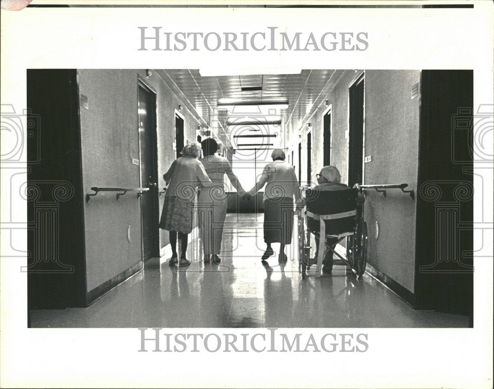 1987 Press Photo Borman Hall Nursing Home Detroit - Historic Images