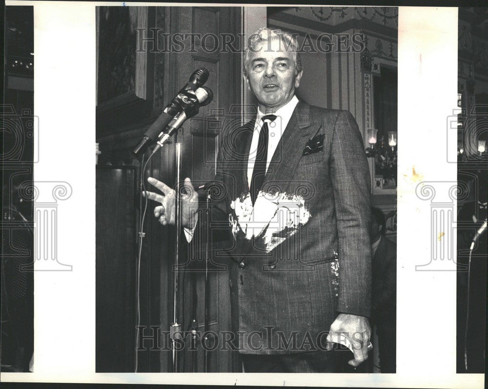 1987 Press Photo Allen Harold Al Neuharth businessman - Historic Images