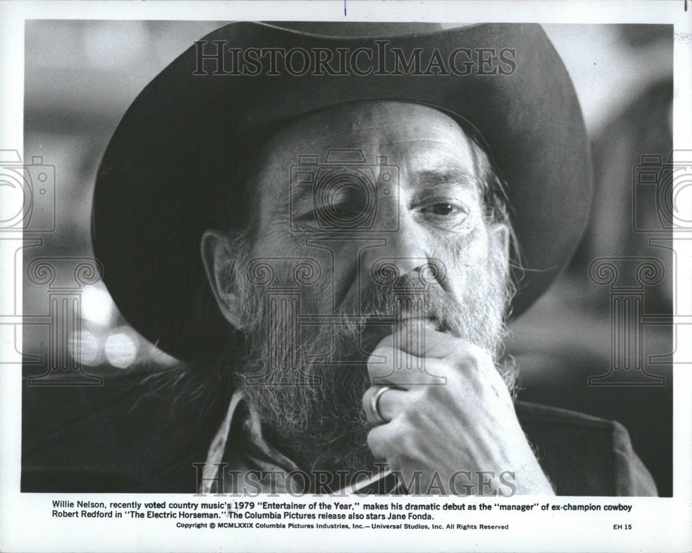 1980 Press Photo Willie Nelson Country Singer Actor - Historic Images