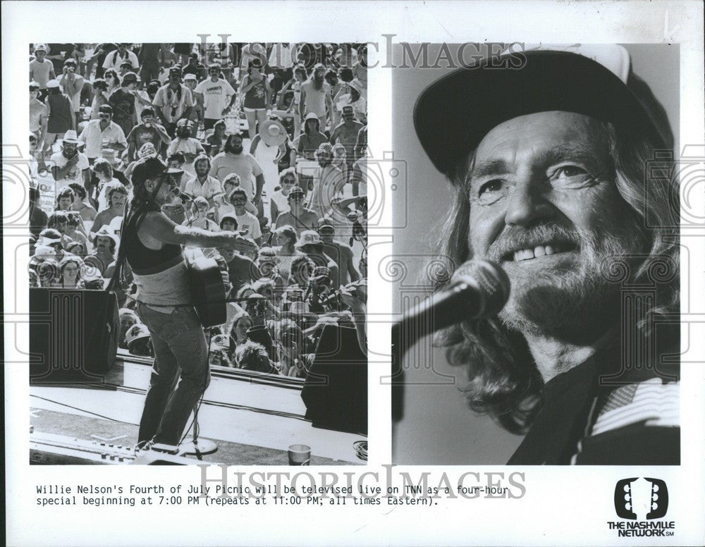 1992 Press Photo Willie Nelson - Historic Images