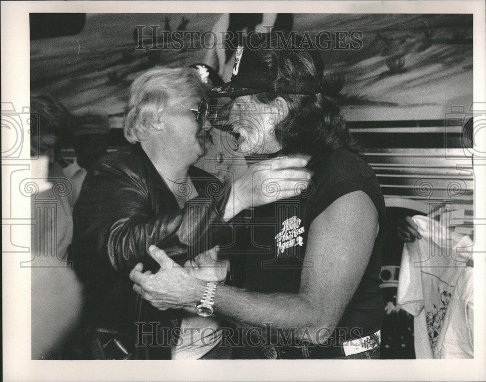 1989 Press Photo Willie Nelson country singer Michigan - Historic Images