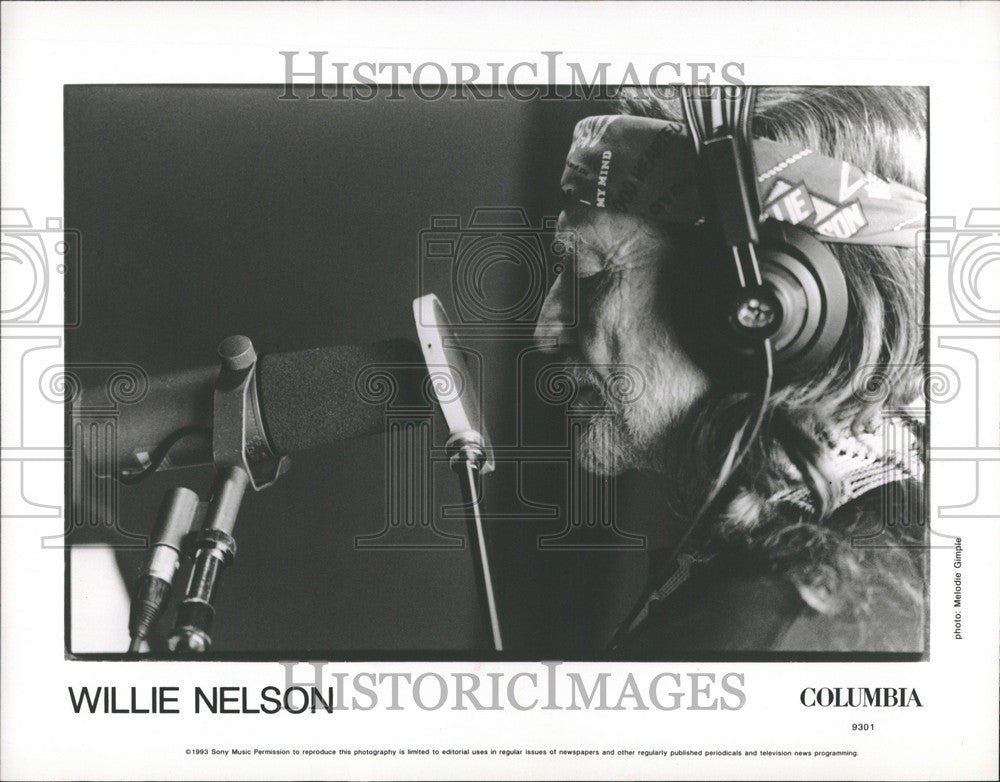 1993 Press Photo Willie Hugh Nelson Musician Songwriter - Historic Images