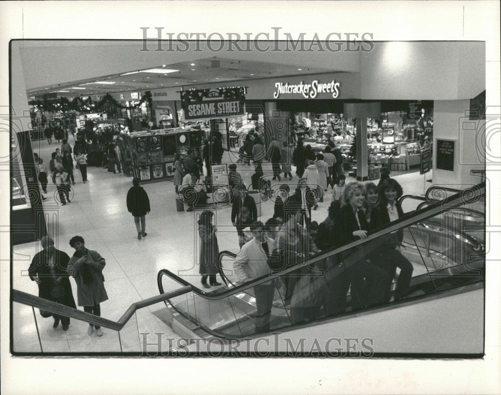 1983 Press Photo Oakland Mall Troy Michigan Shopping - Historic Images
