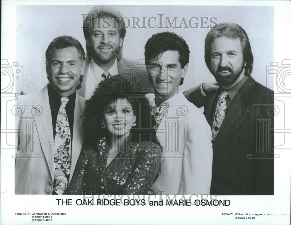 1992 Press Photo Oak Ridge Boys Marie Osmand Singer - Historic Images