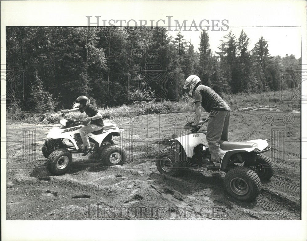 1990 Press Photo ATV Vehicles Grayling - Historic Images