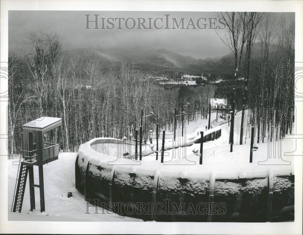1980 Press Photo Mt. Van Hoevenberg Winter Olympics - Historic Images