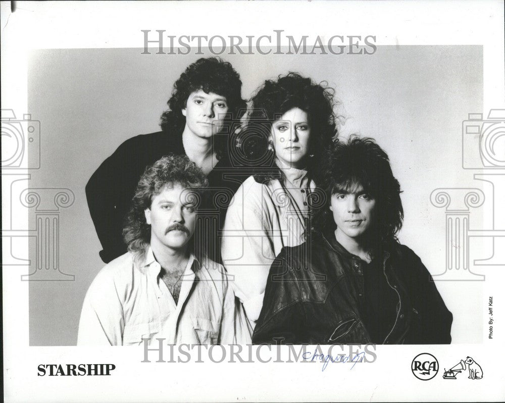 1987 Press Photo Jefferson Starship Musician - Historic Images