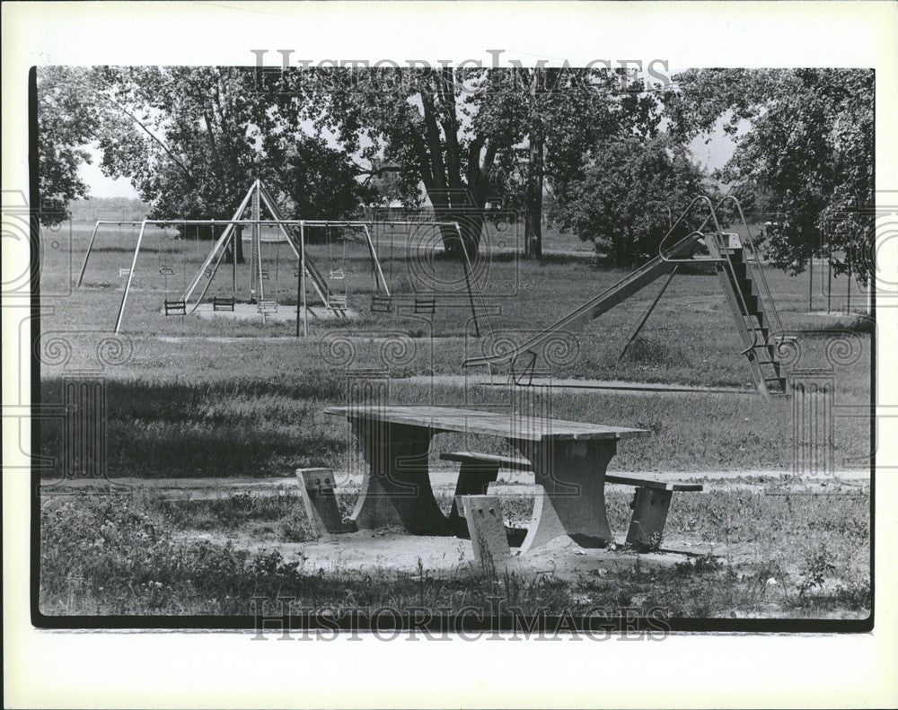 1979 Press Photo Jefferson Chalmers Neighborhood Park - Historic Images